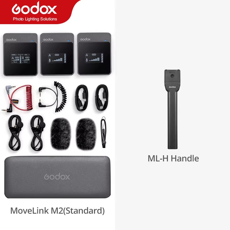 Movelink M1 M2 2.4Ghz Wireless Lavalier Microphone for DSLR Cameras Camcorders Smartphones, and Tablets for Youtube