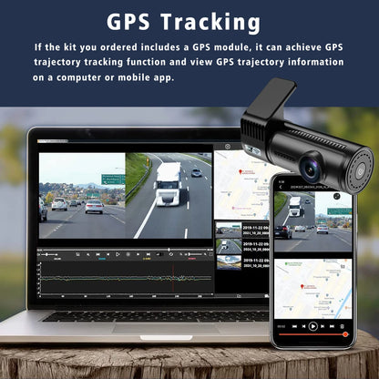 4K 3840*2160P Dash Cam WIFI GPS Car DVR Mini Camera Dual Len Video Drive Recorder Dashcam Registrar Black Box 24 Hour Monitoring
