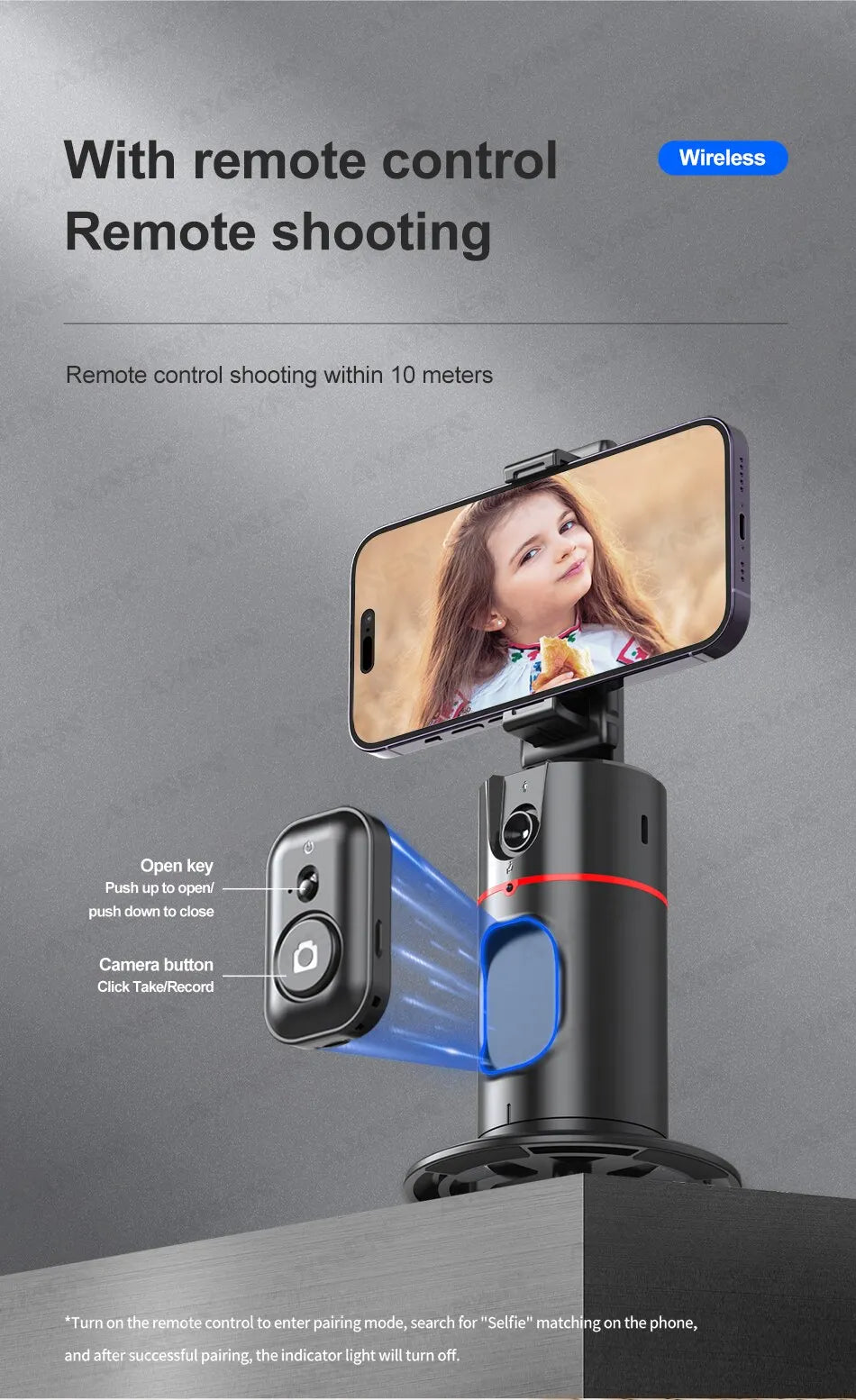 Gimbal Estabilizador Axnen Multifuncional Con Control Remoto 360°