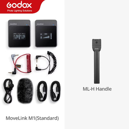 Movelink M1 M2 2.4Ghz Wireless Lavalier Microphone for DSLR Cameras Camcorders Smartphones, and Tablets for Youtube