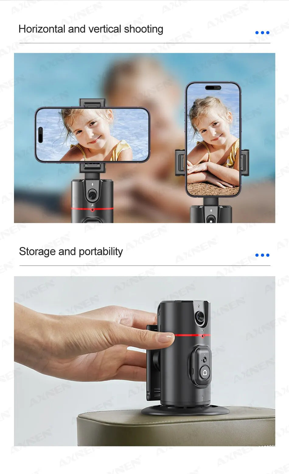 Gimbal Estabilizador Axnen Multifuncional Con Control Remoto 360°